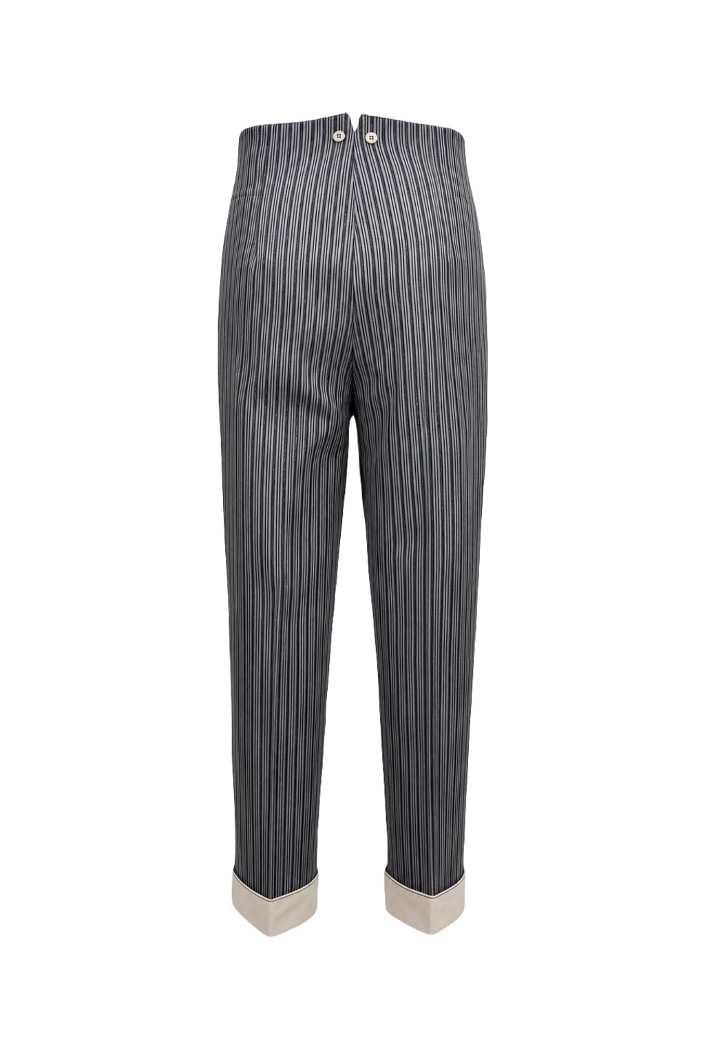 1960s Grey Wool Trousers - Back View