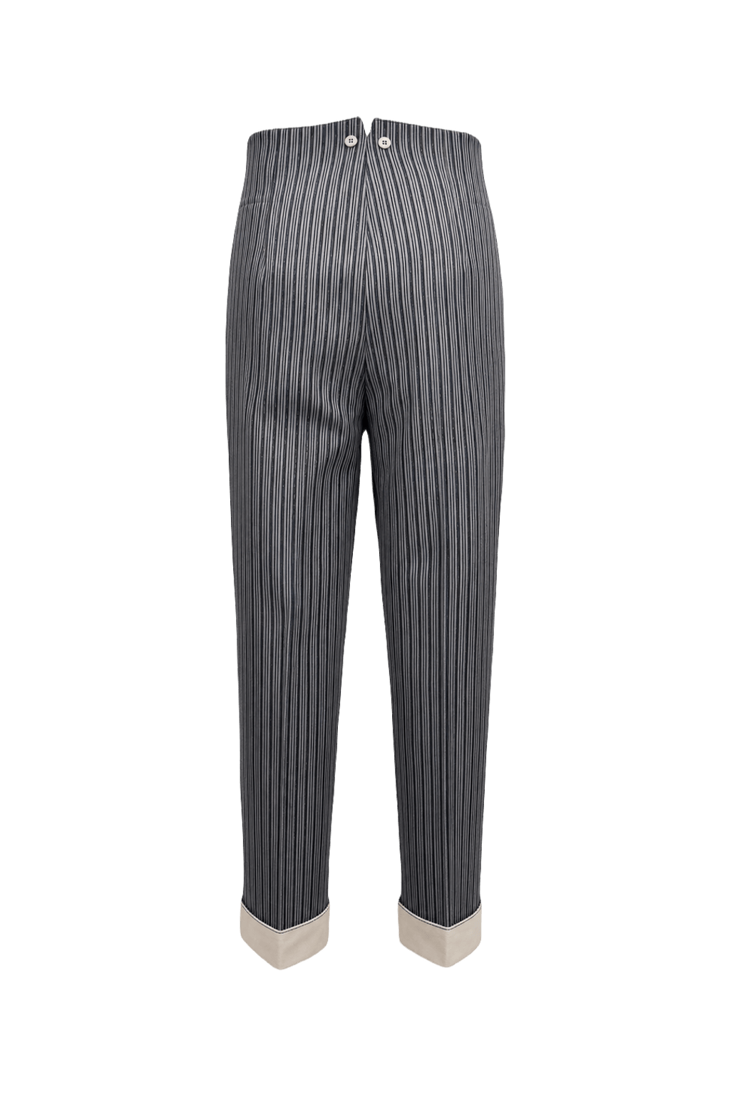 1960s Grey Wool Trousers - Back View