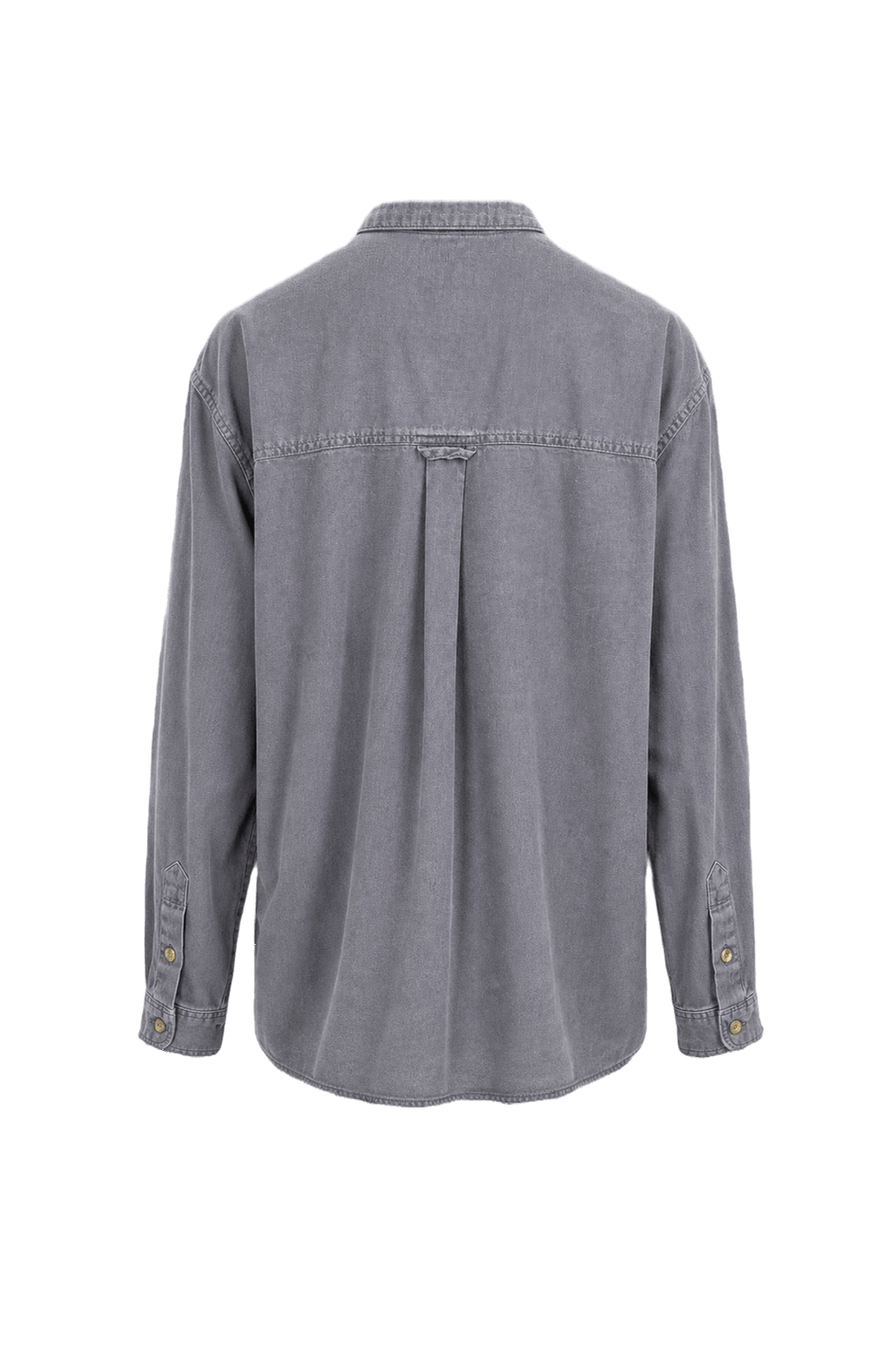 1990s Light Blue Cotton Denim Shirt - Back View