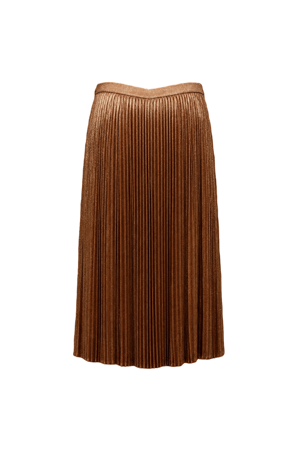 1970s Bronze Synthetic Blend Skirt - Back View