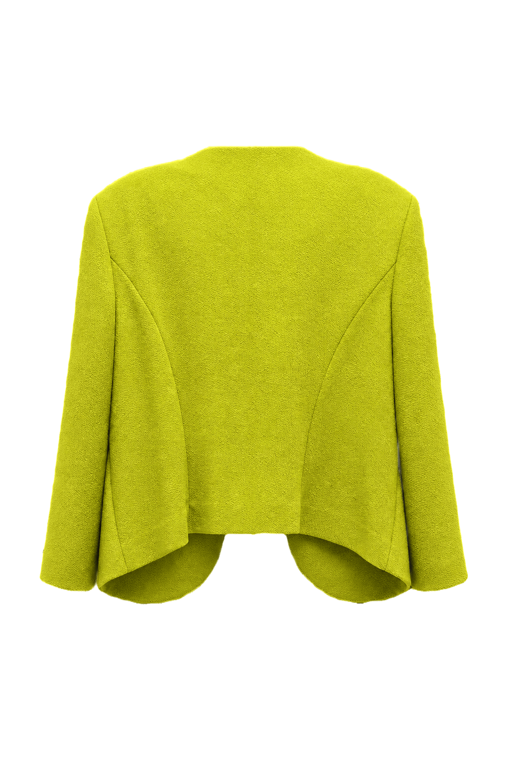 1980s Lime Green Synthetic Blend Jacket - Back View