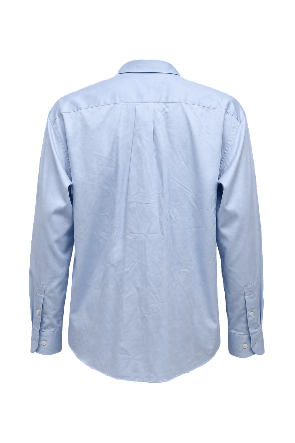 1990s Light Blue Cotton Button-Down Shirt - Back View