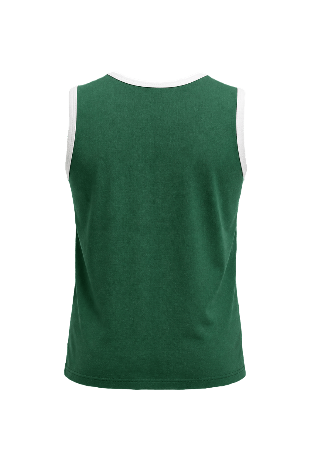 1990s Dark Green Cotton Blend Tank Top - Back View