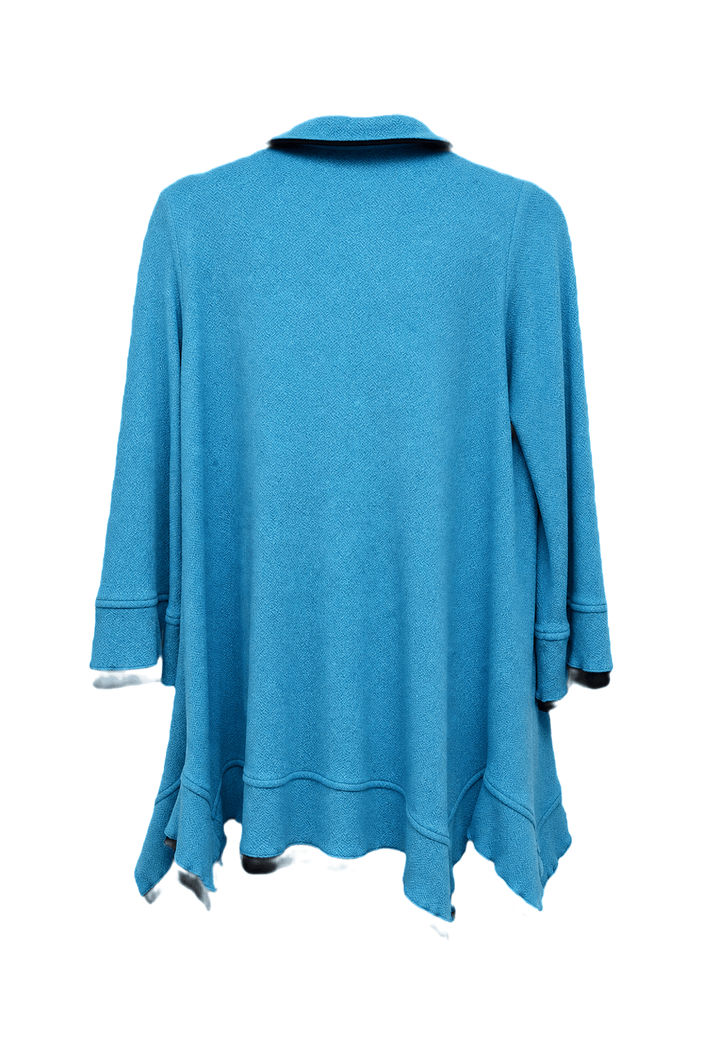 1980s Light Blue Wool Blend Jacket - Back View