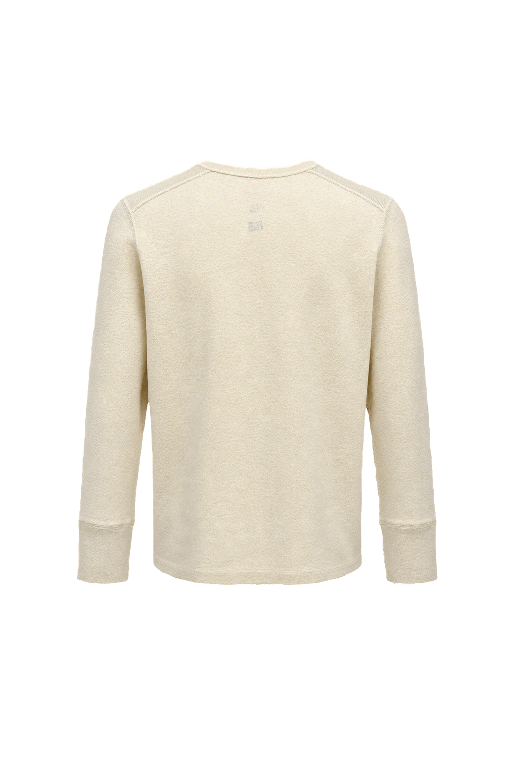 1940s Cream White Cotton Blend Long Sleeve Shirt - Back View
