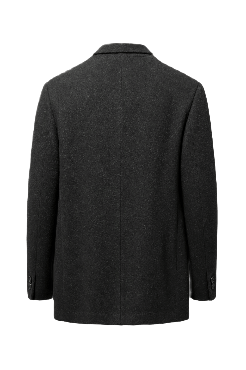 1990s Black Wool Blend Blazer - Back View