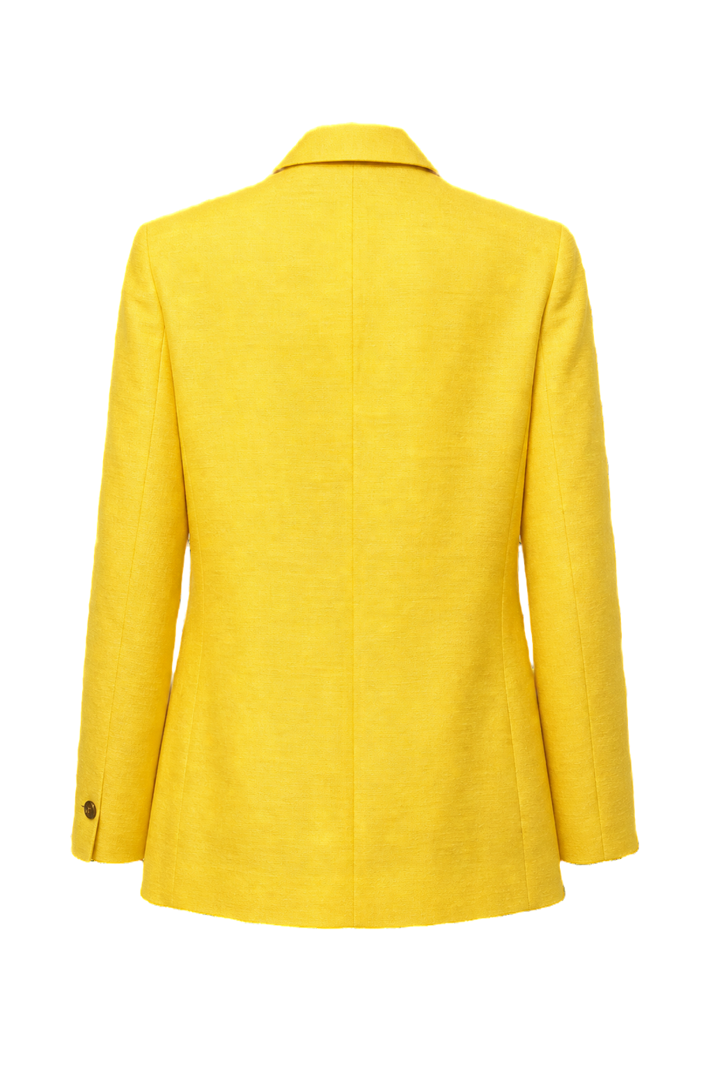 1970s Yellow Synthetic Blend Blazer - Back View