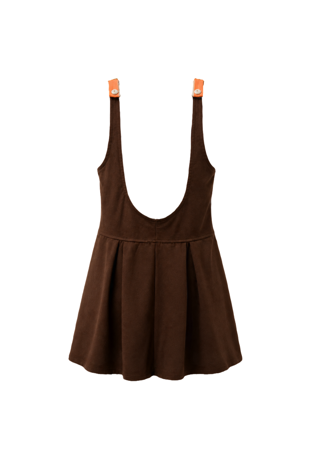 1960s Brown Polyester Blend Swimsuit - Back View