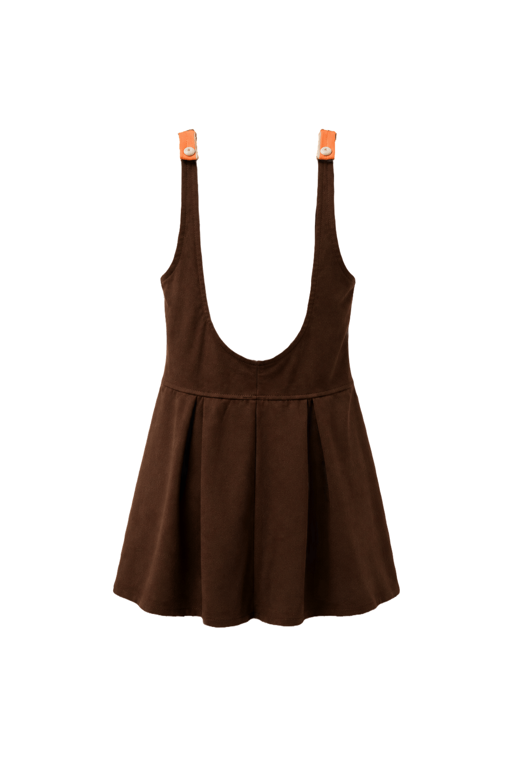 1960s Brown Polyester Blend Swimsuit - Back View