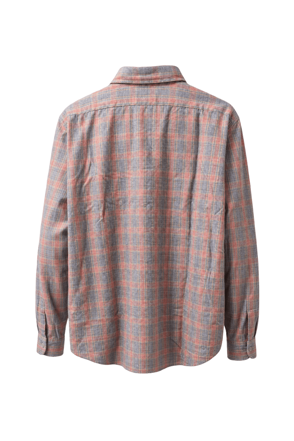 1980s Pastel Blue Cotton Shirt - Back View