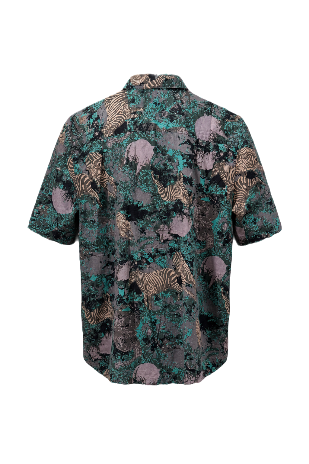 1980s Teal Cotton Shirt - Back View
