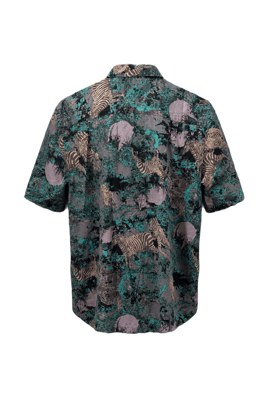 1980s Teal Cotton Shirt - Back View