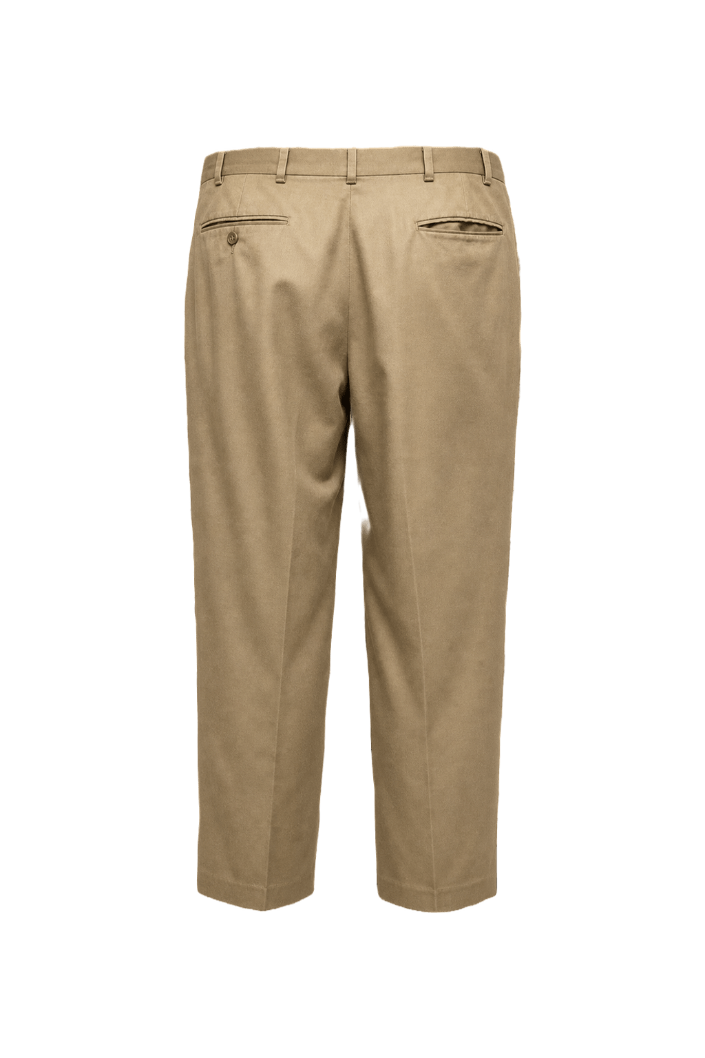 1990s Khaki Smooth Trousers - Back View