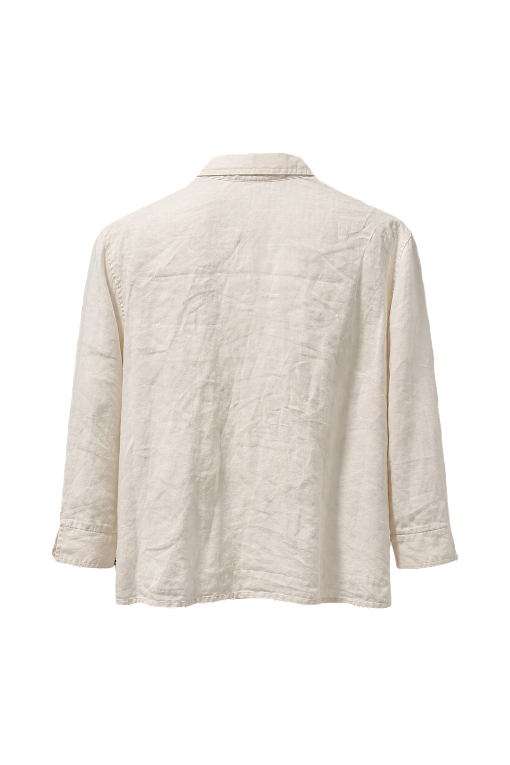 1990s Cream White Cotton Shirt - Back View