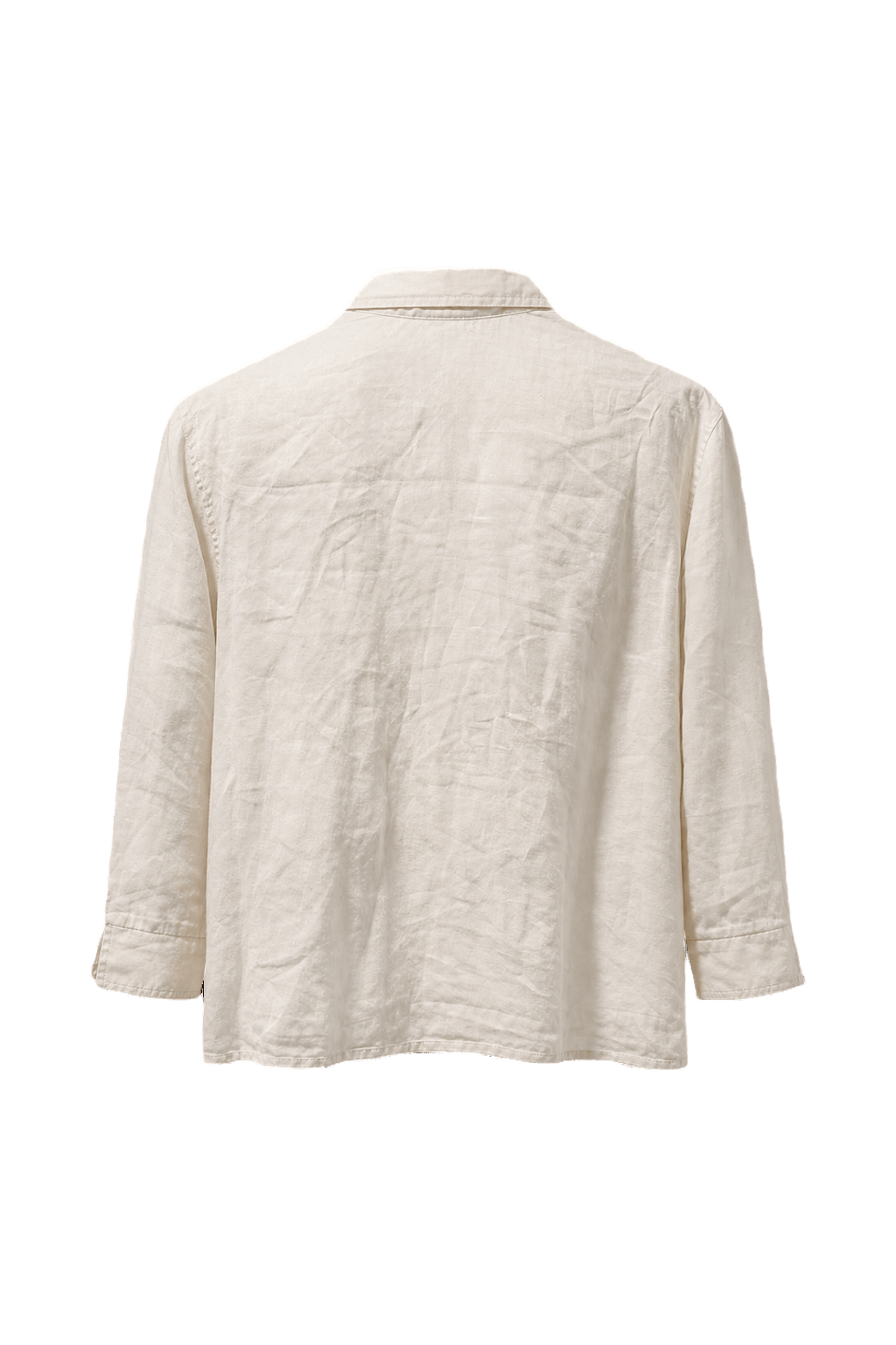 1990s Cream White Cotton Shirt - Back View