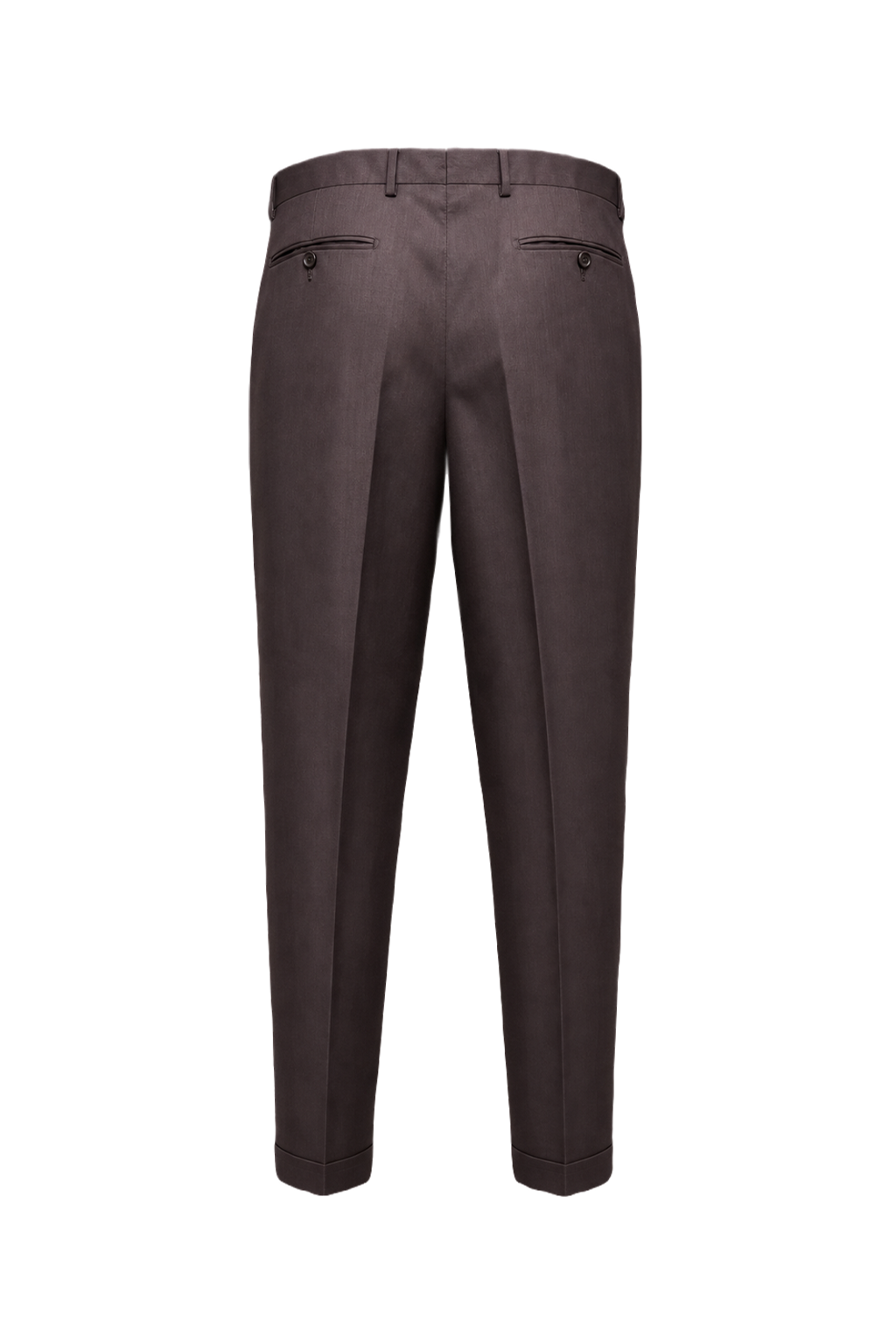 1970s Brown Wool Trousers - Back View