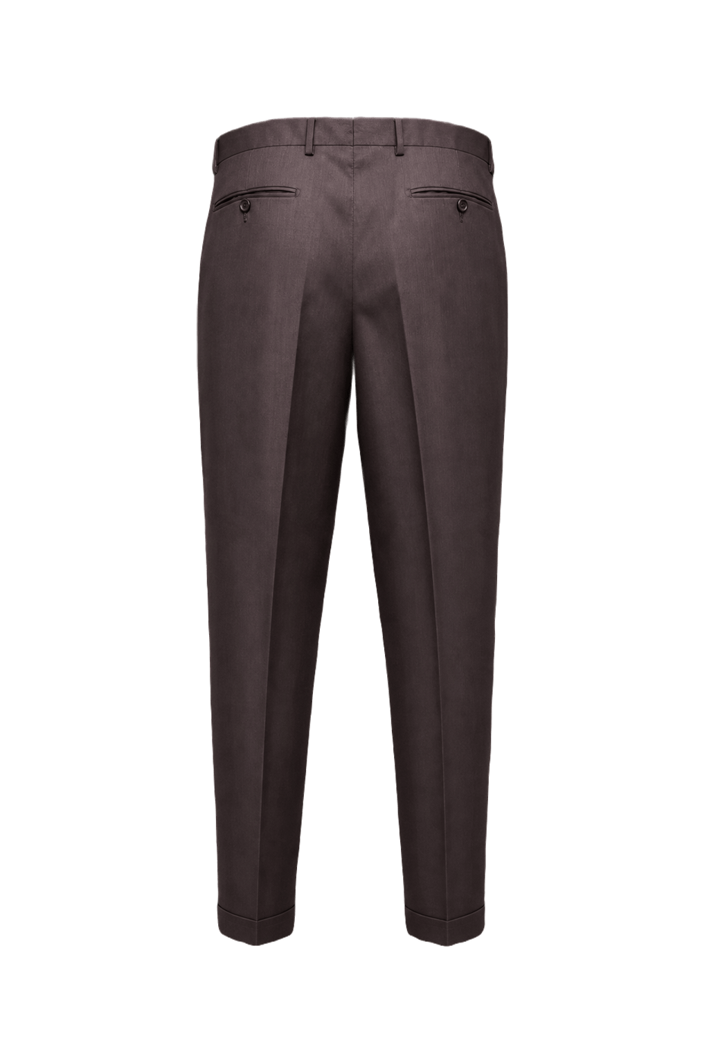1970s Brown Wool Trousers - Back View