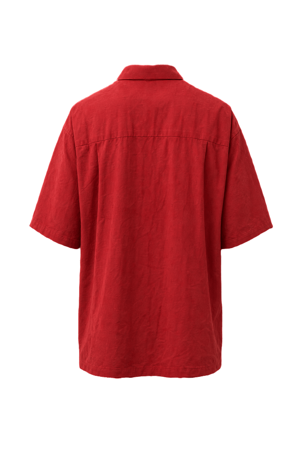 1970s Red Cotton Blend Shirt - Back View