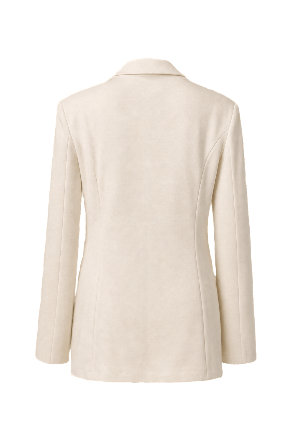 1980s Cream Polyester Blend Blazer - Back View