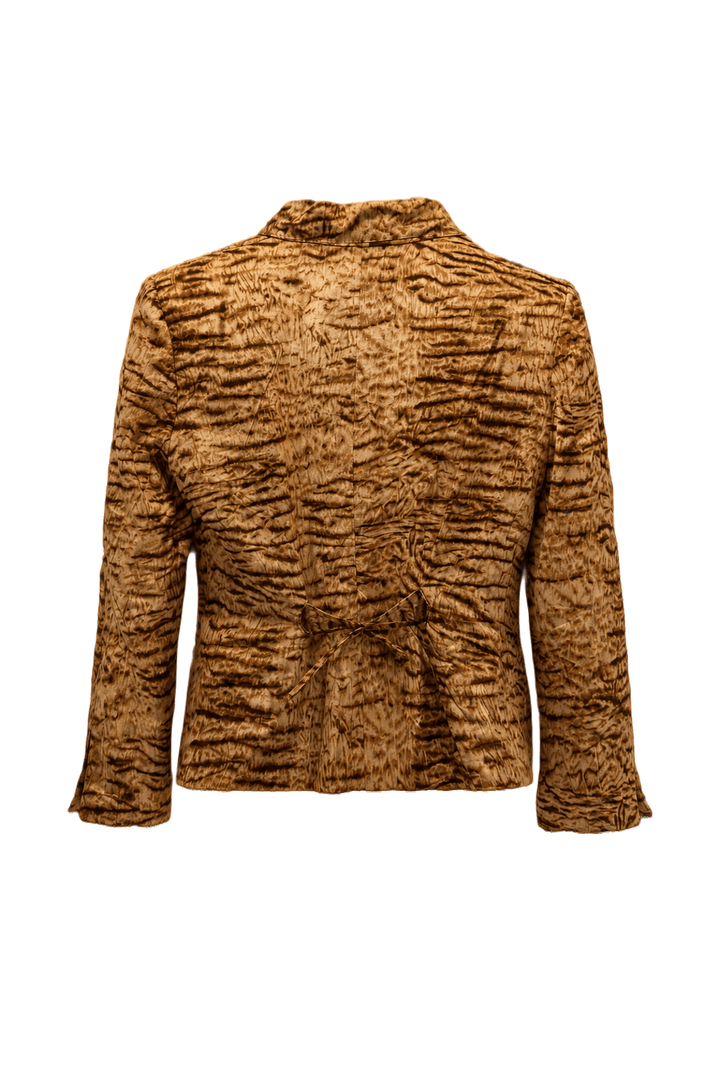 1990s Brown Synthetic Jacket - Back View
