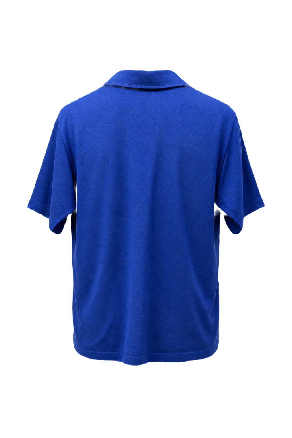 1970s Blue Cotton Blend Shirt - Back View