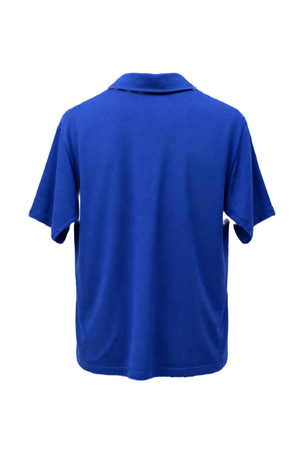 1970s Blue Cotton Blend Shirt - Back View