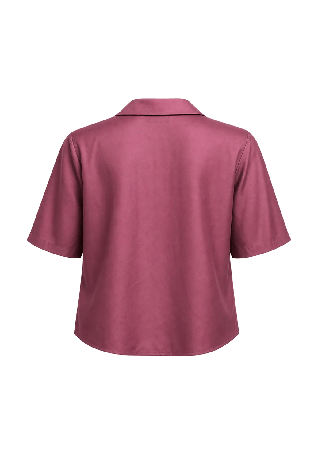 1970s Dusty Rose Pink Silk Blend Blouse - Back View