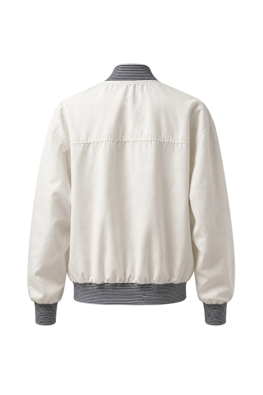1990s White Cotton Blend Jacket - Back View