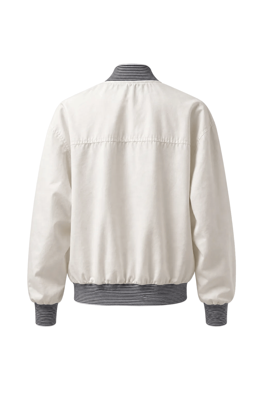 1990s White Cotton Blend Jacket - Back View
