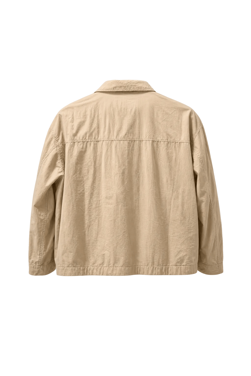 1980s Beige Cotton Blend Jacket - Back View