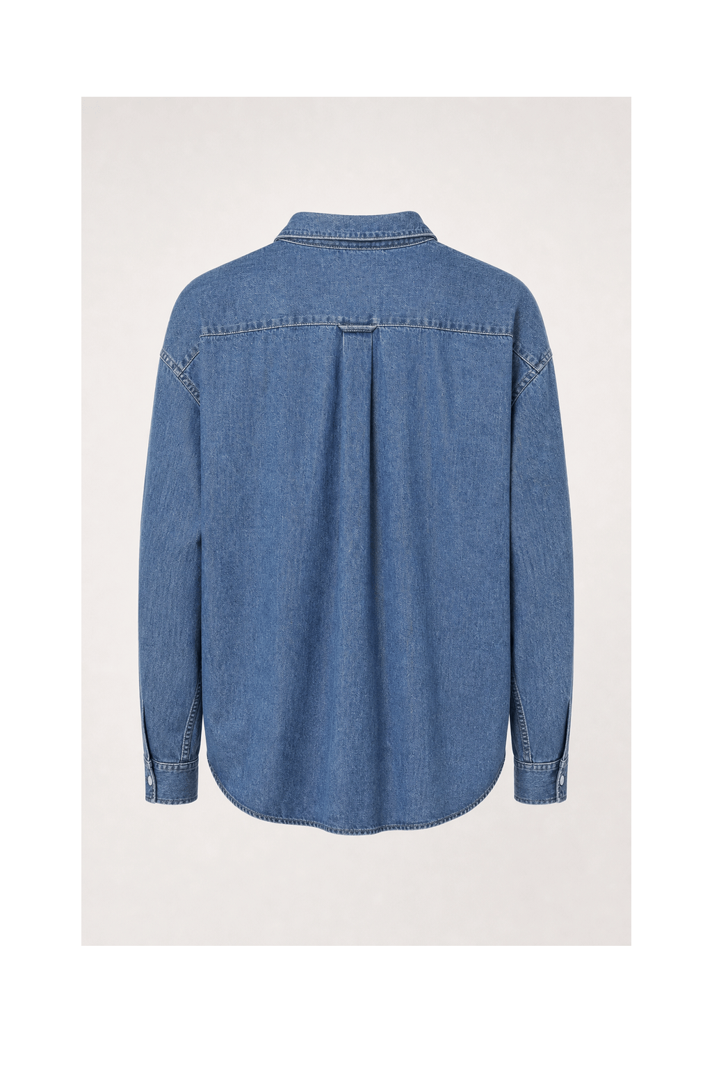 1990s Blue Cotton Button-Down Shirt - Back View