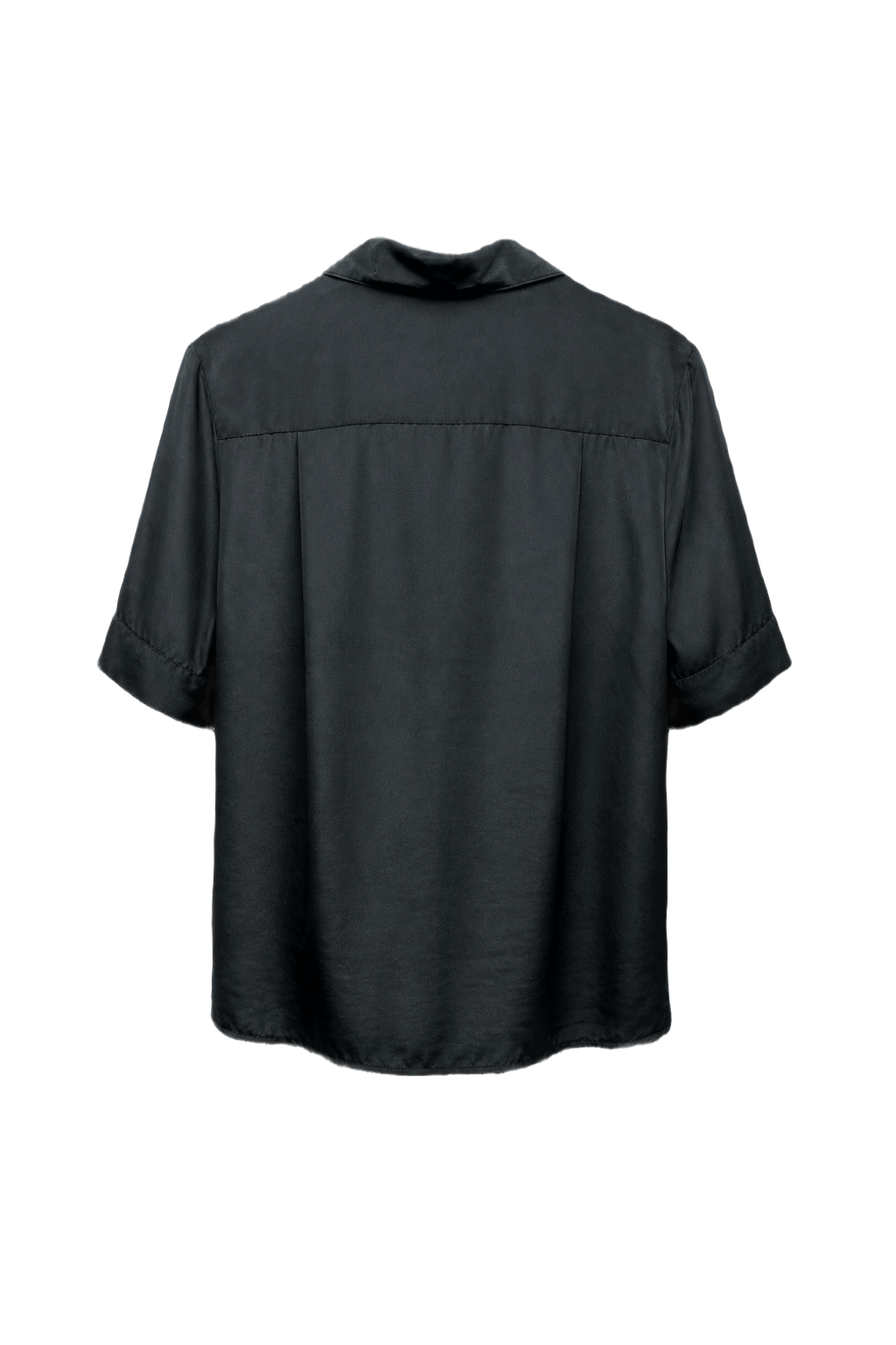 1990s Black Synthetic Blend Shirt - Back View