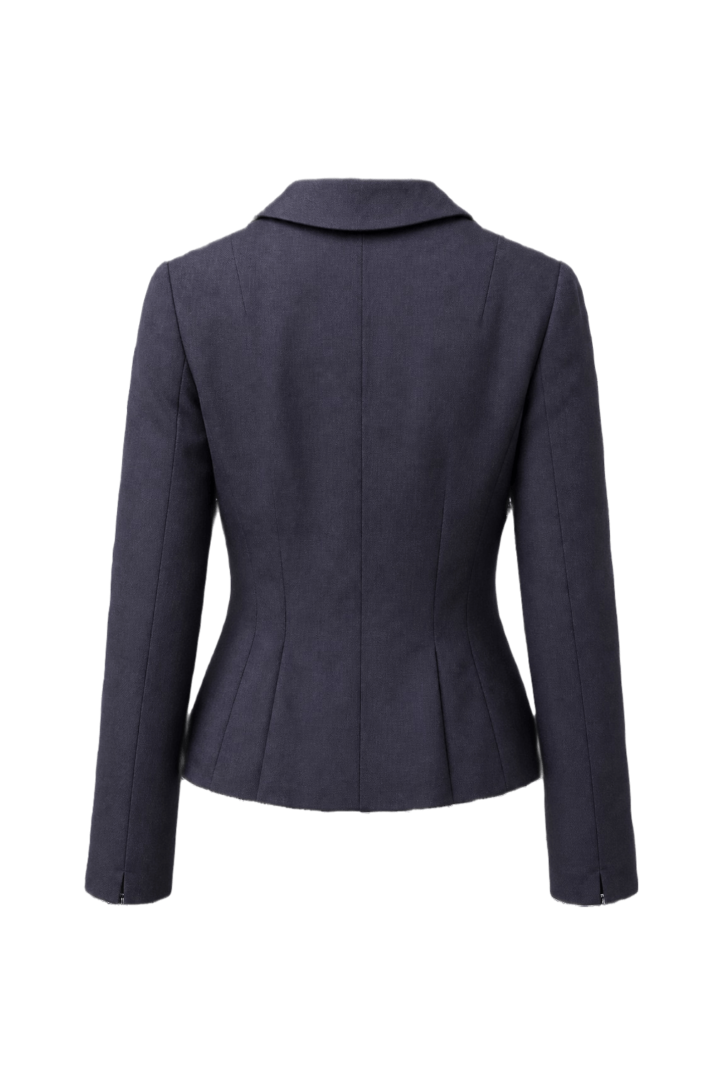 1940s Navy Blue Wool Blend Jacket - Back View