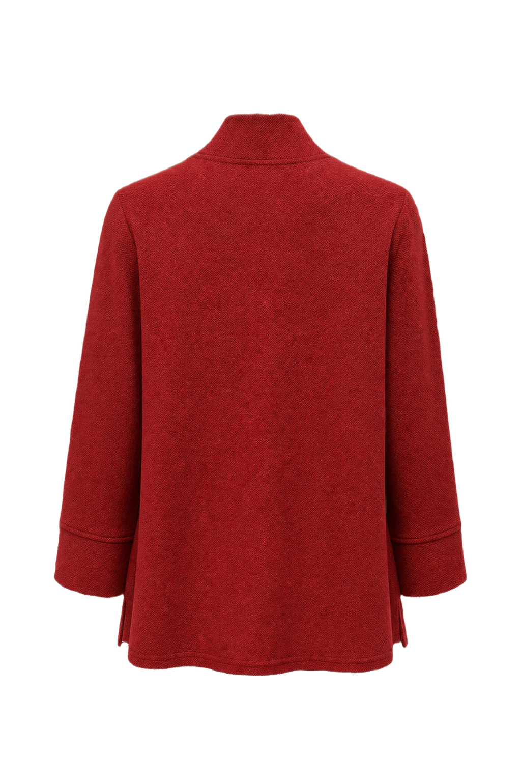 1980s Red Textured Cardigan - Back View