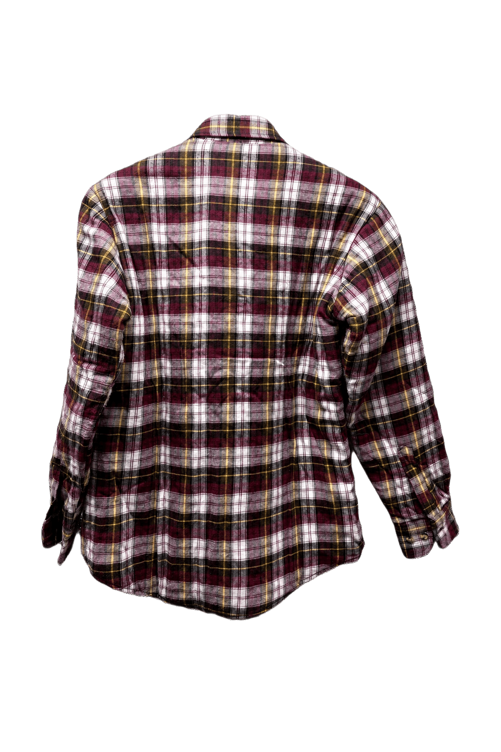 1990s Purple Cotton Blend Flannel Shirt - Back View