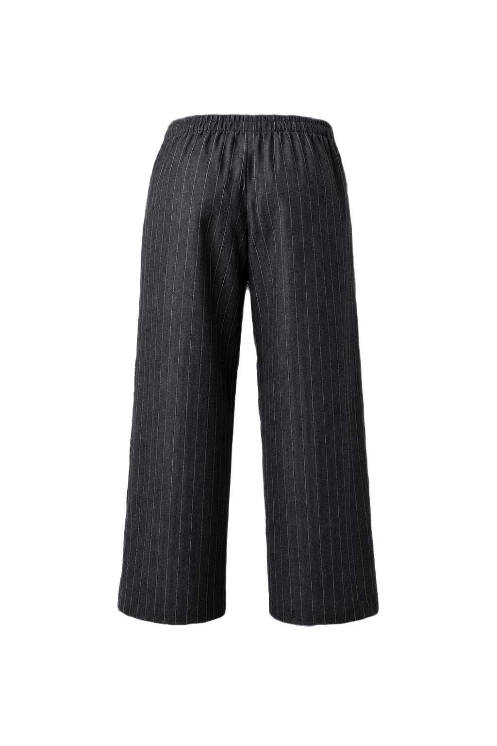 1970s Charcoal Grey Cotton Pants - Back View