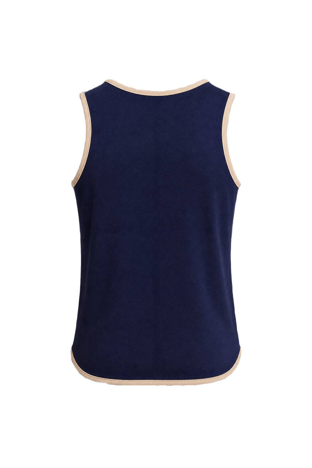 1990s Navy Blue Cotton Tank Top - Back View