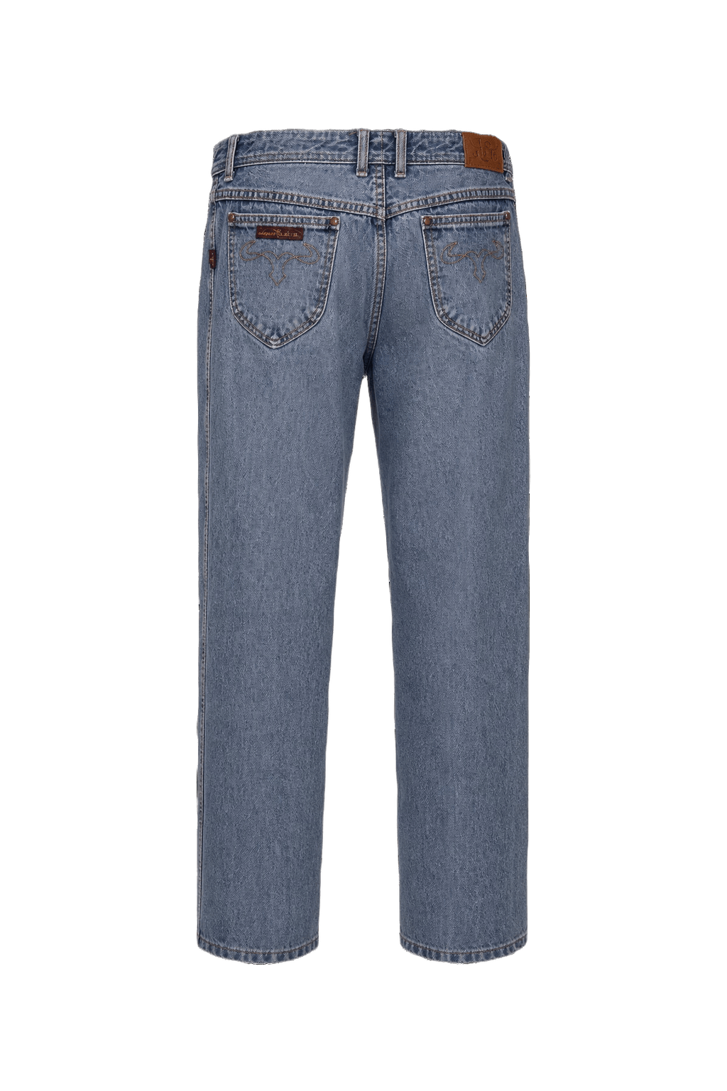 1990s Light Blue Cotton Denim Jeans - Back View