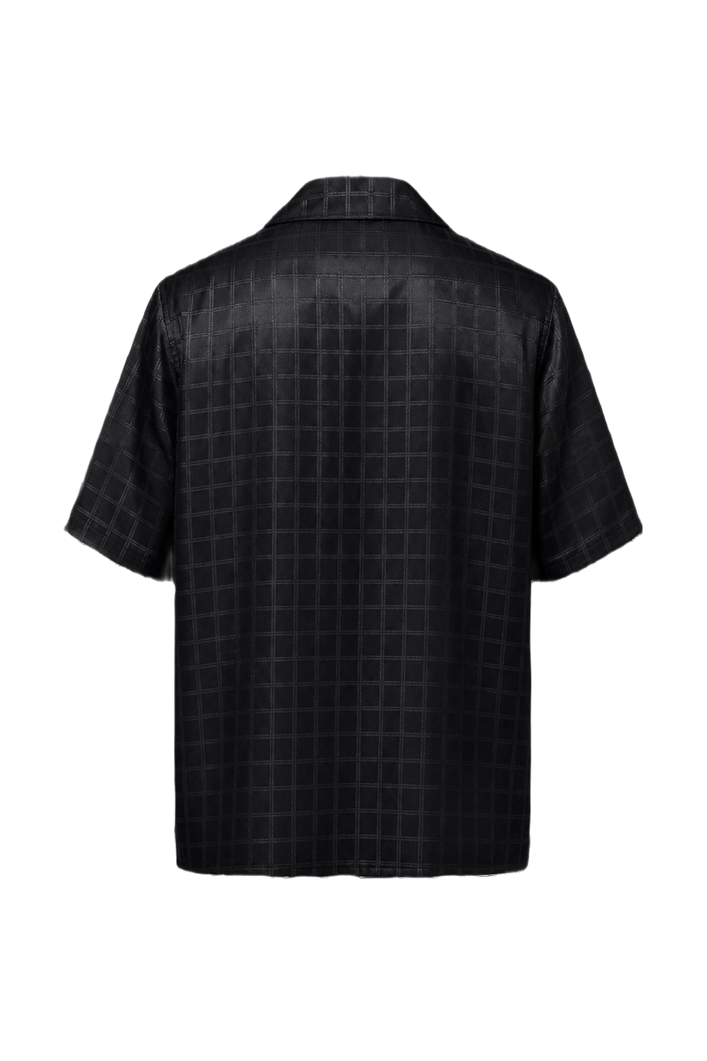 1990s Black Satin Shirt - Back View