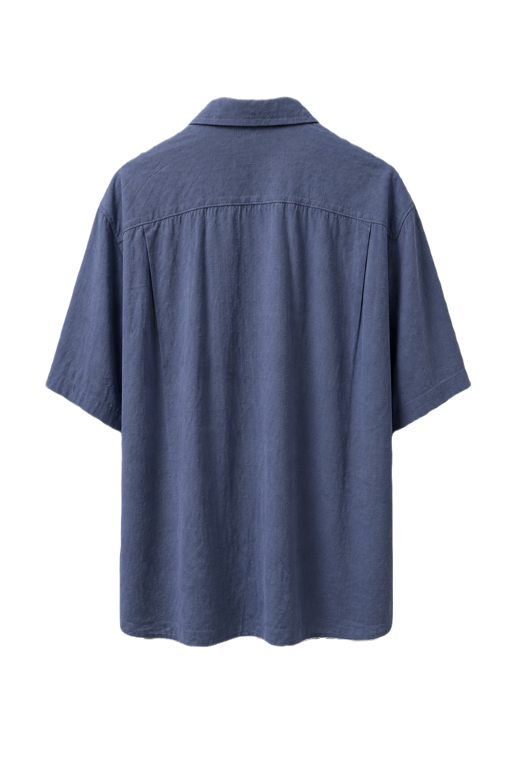 1990s Light Blue Cotton Shirt - Back View