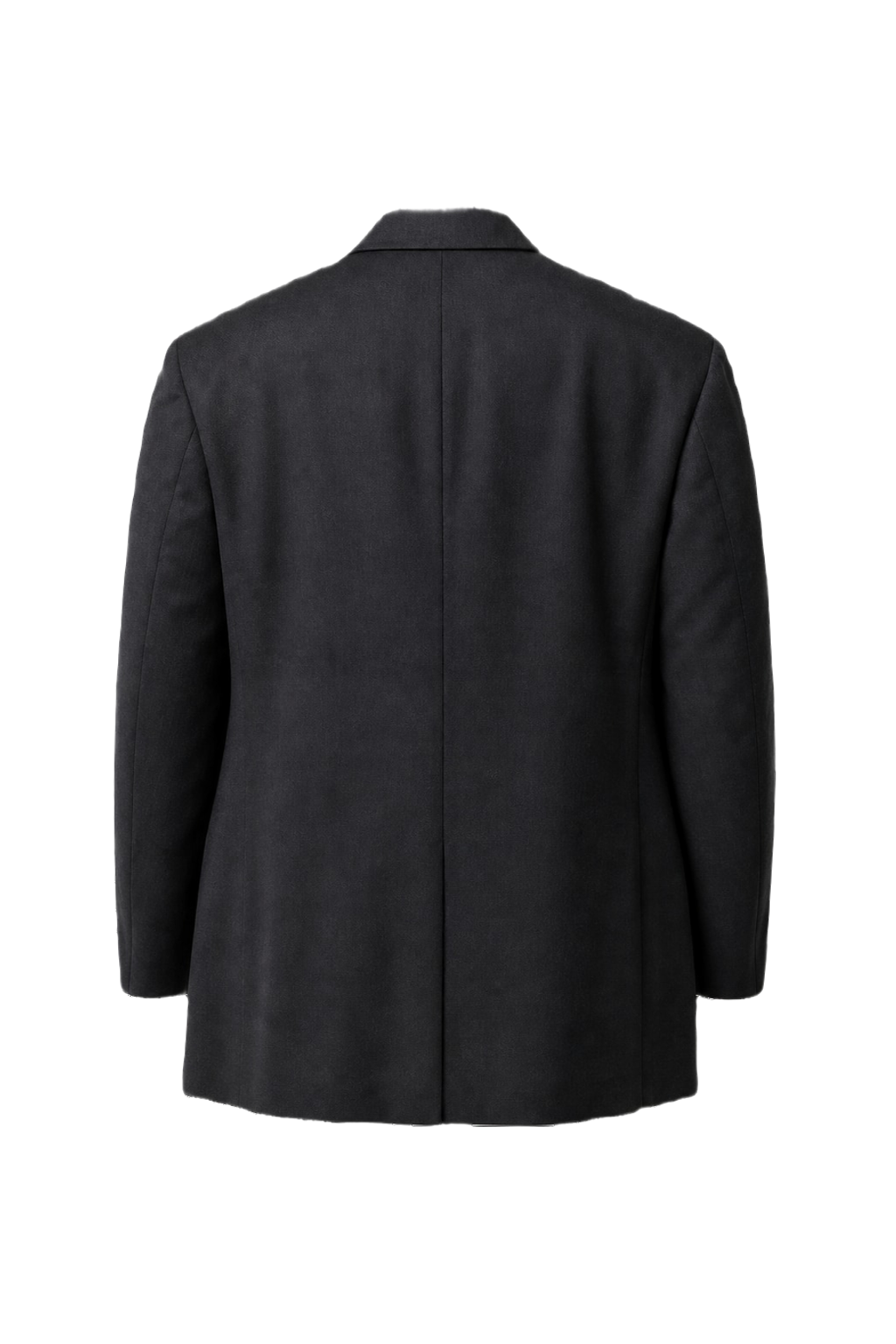 1980s Dark Navy Blue Wool Blazer - Back View