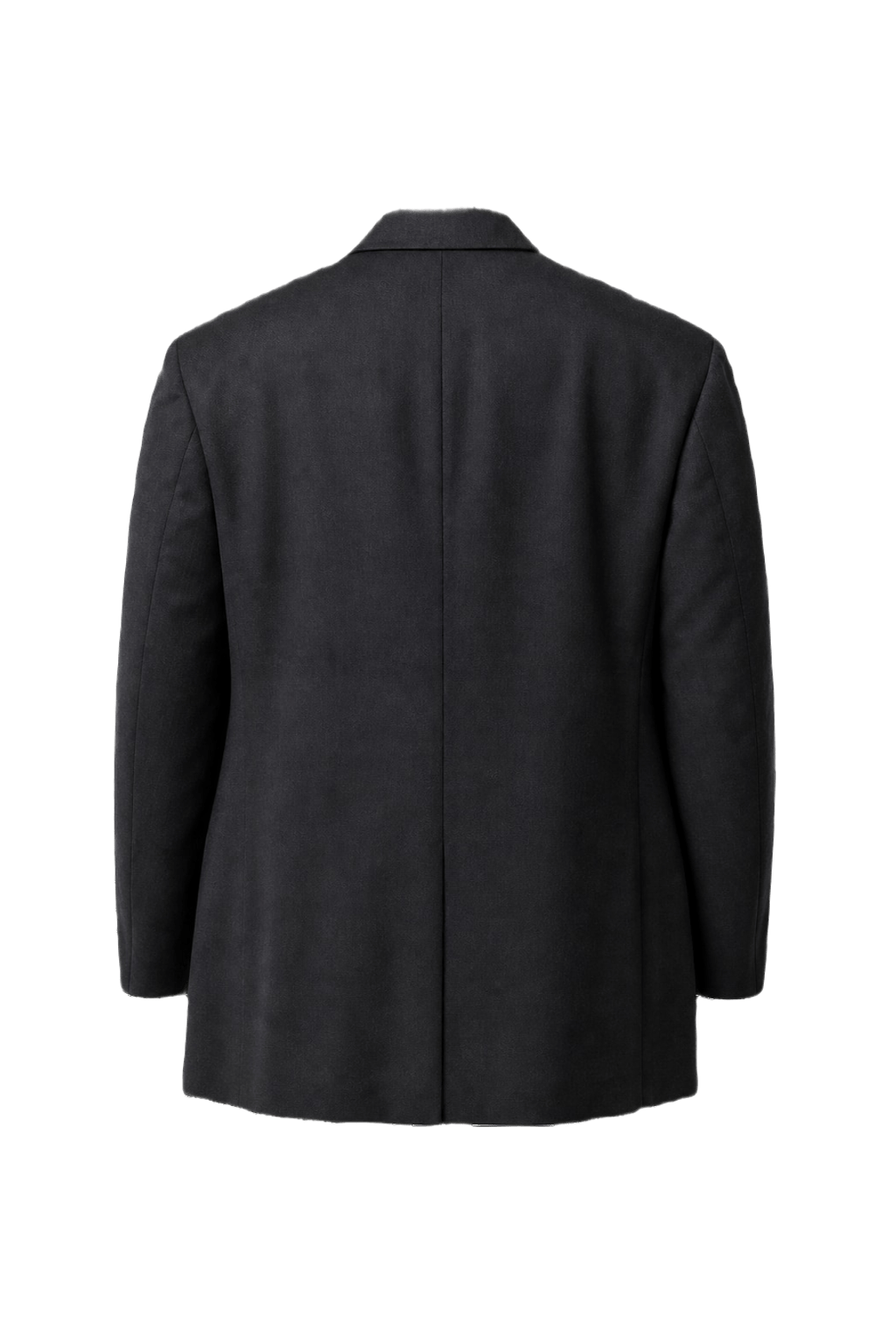 1980s Dark Navy Blue Wool Blazer - Back View