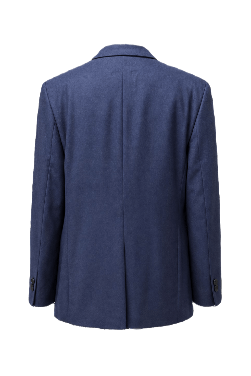 1980s Navy Blue Wool Blazer - Back View