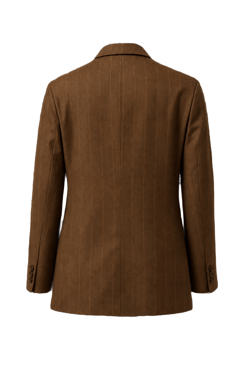 1980s Brown Wool Blazer - Back View