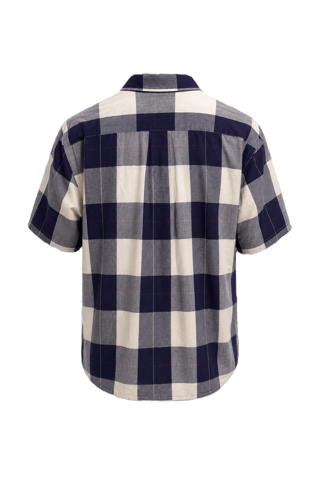 1980s Navy Blue Cotton Shirt - Back View