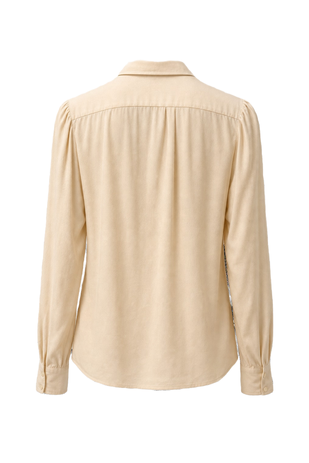 1970s Cream Silk Blouse - Back View