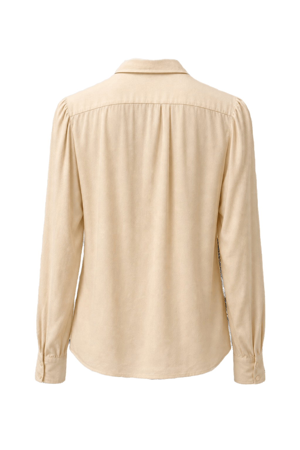 1970s Cream Silk Blouse - Back View