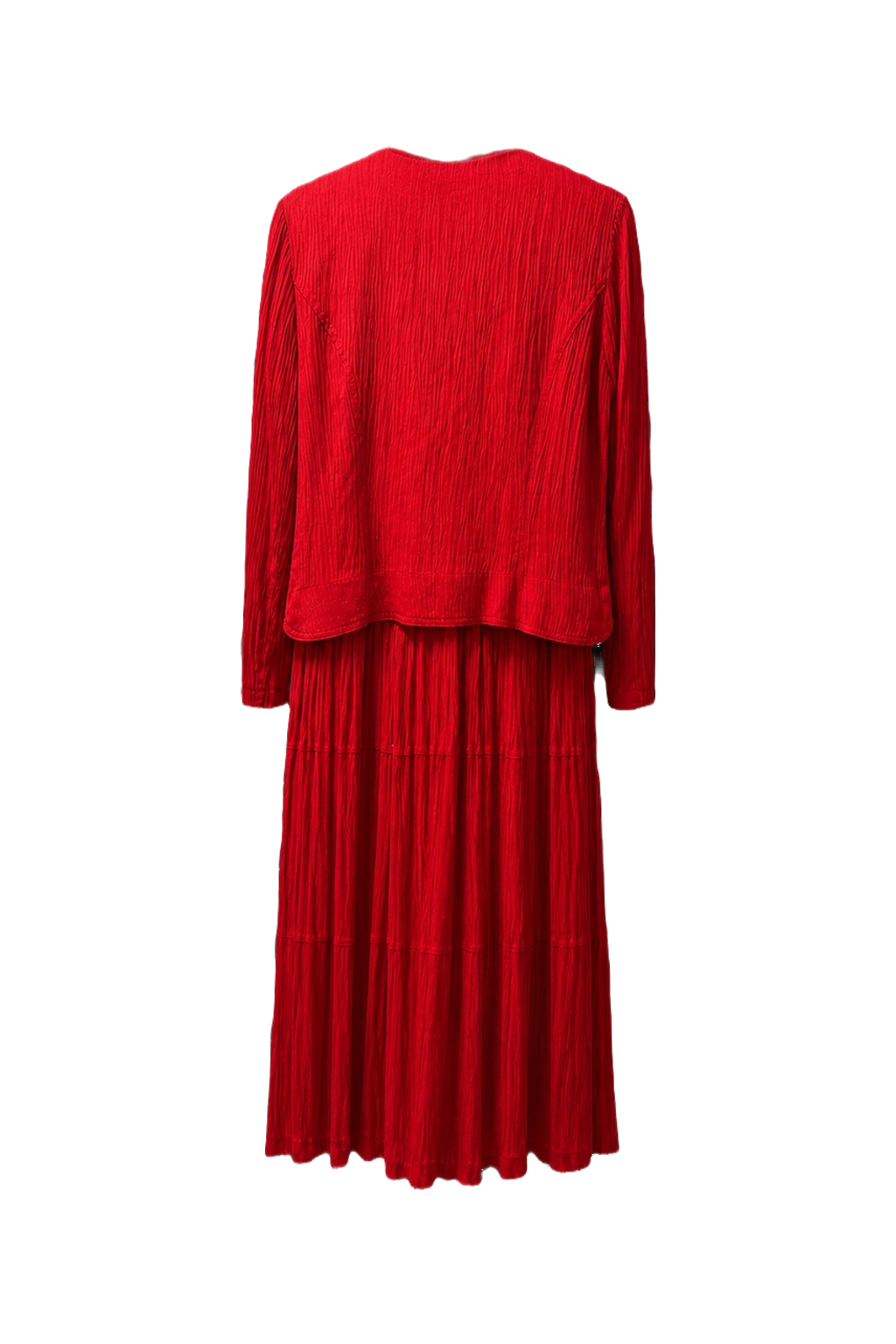 1980s Red Polyester 2-Piece Set - Back View