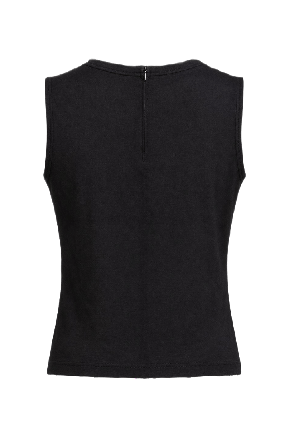 1960s Black Cotton Tank Top - Back View