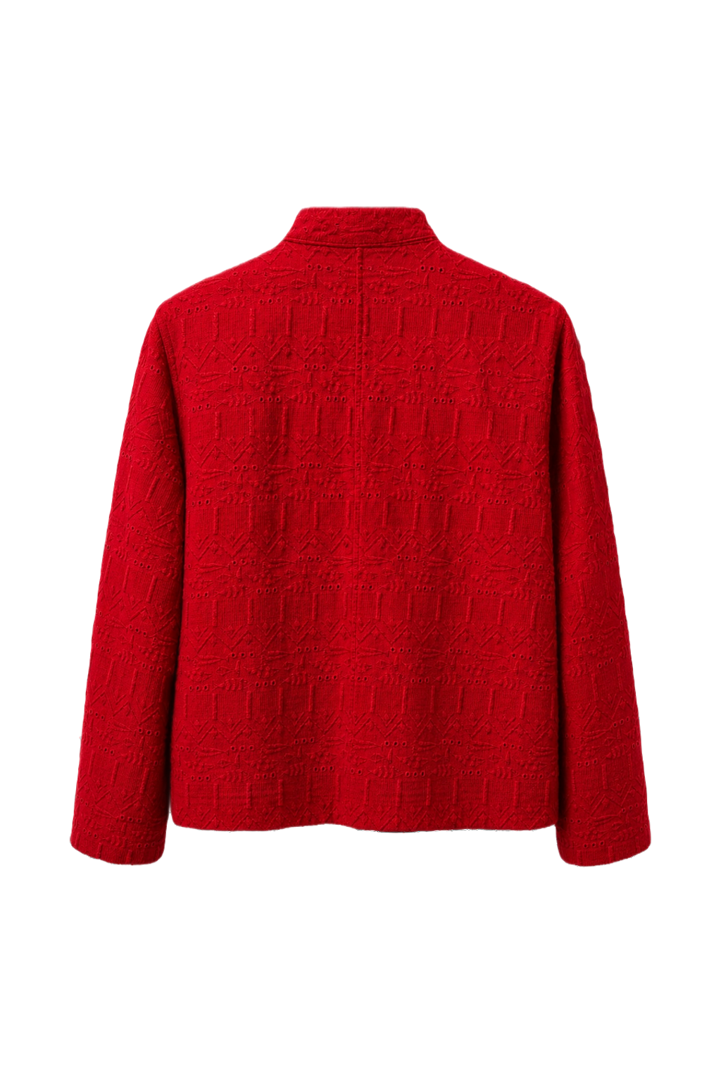 1980s Red Cotton Jacket - Back View